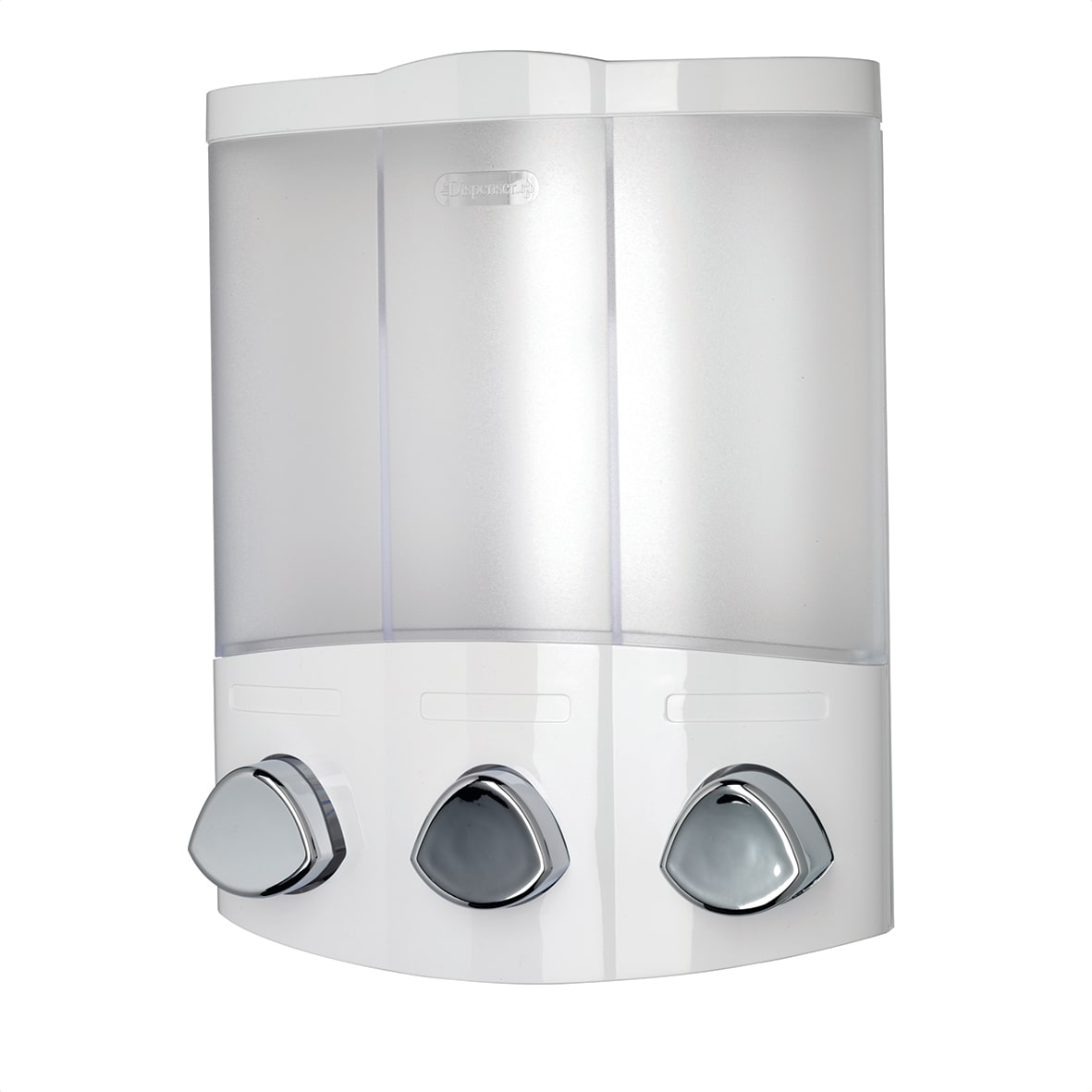Euro Wall Mounted Trio Soap Dispenser - 180 x 100 x 230mm - White - view 3