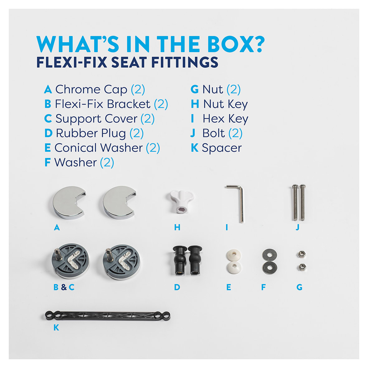 Malo Flexi-Fix Soft Close Toilet Seat - White - view 7