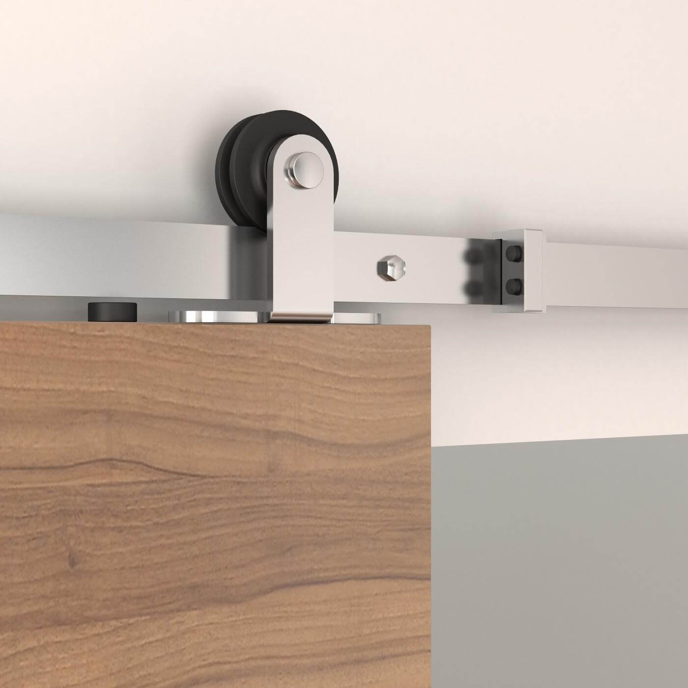 slide Ivan 2.0 Barn Strap Sliding Door Gear Kit - 2000mm Track - Satin Stainless Steel - view 3