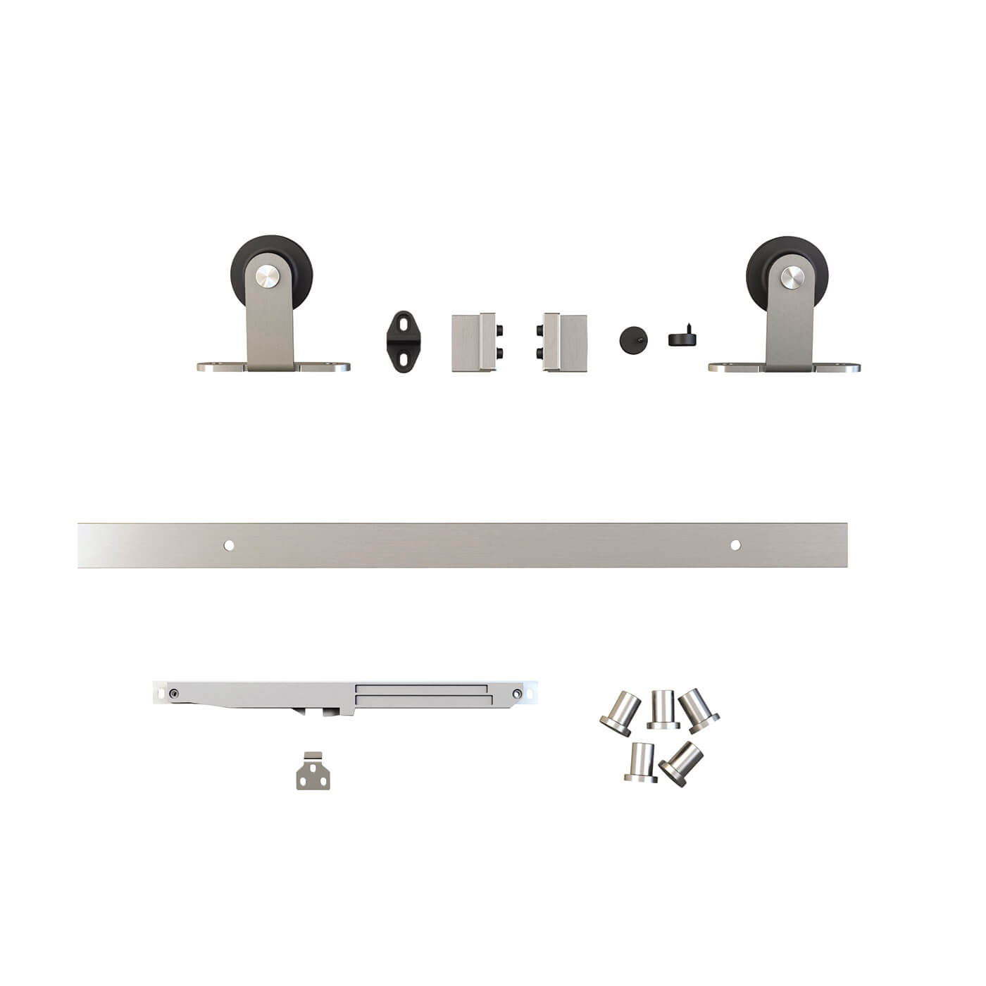 slide Ivan 2.0 Barn Strap Sliding Door Gear Kit - 2000mm Track - Satin Stainless Steel - view 4