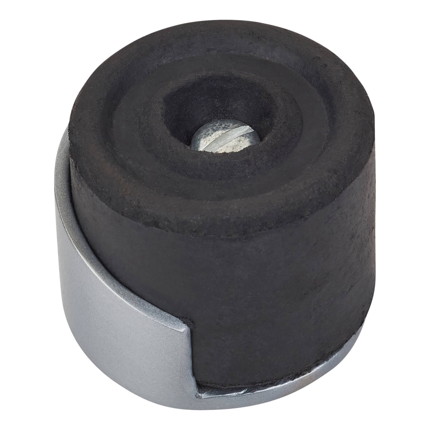 Round Floor Mounted Door Stop - 30 x 38mm - Satin Chrome - view 2