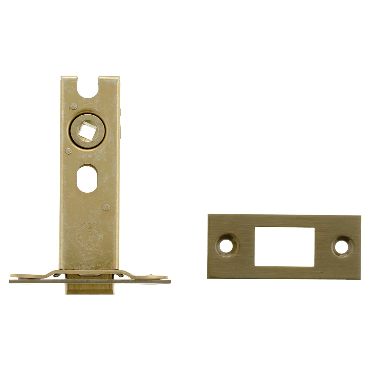 Fire-Rated Bolt Through Tubular Bathroom Deadbolt - 78mm Case - 57mm Backset - Square - Ant Brass - view 4