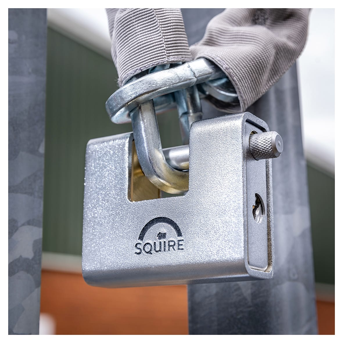 Armoured Steel Shutter Lock - 60mm Body - 22 x 12mm Shackle - Keyed Alike - Chrome - view 6
