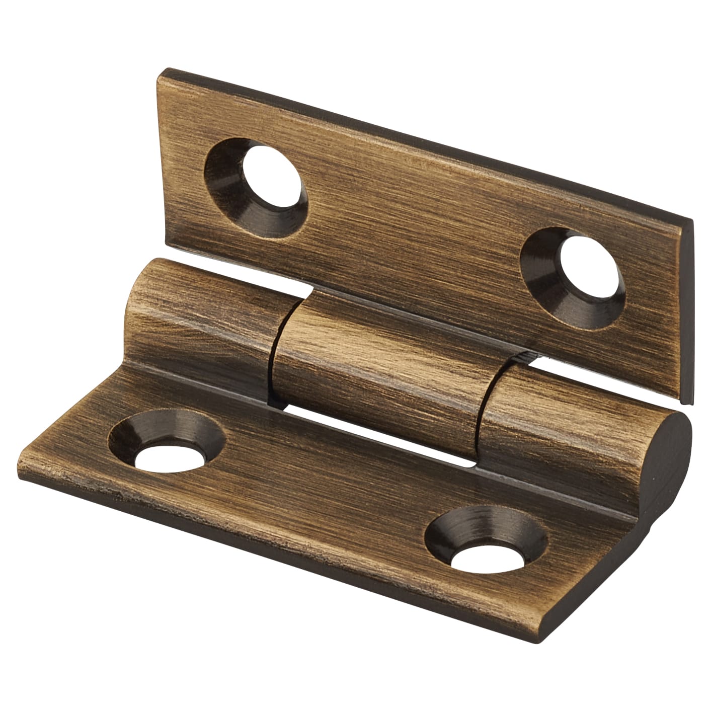 Solid Drawn Butt Cabinet Hinge - 25 x 19 x 1.45mm - Antique Brass - Pair - view 3