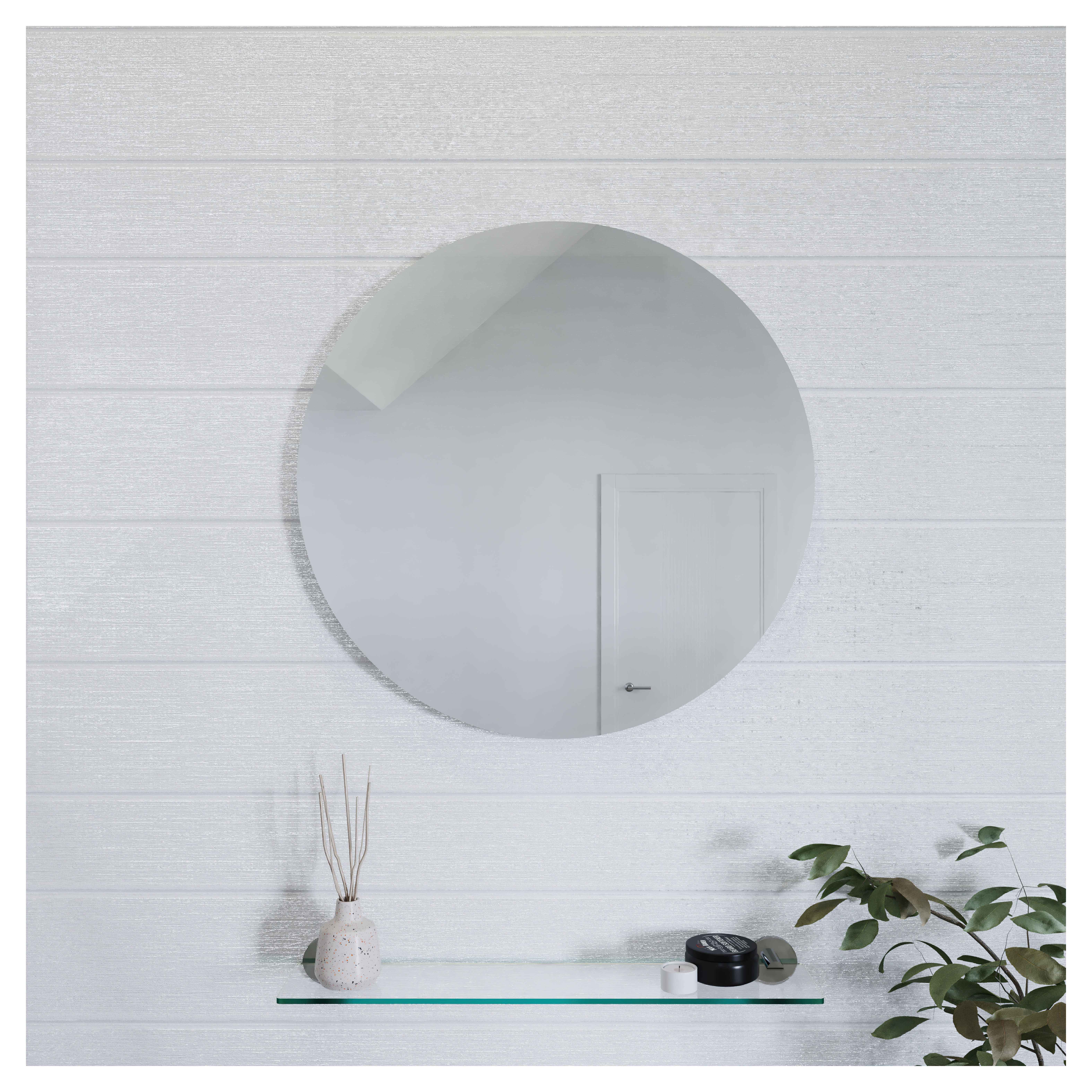 Simpson Bathroom Mirror - Round - 600 x 19mm - view 3