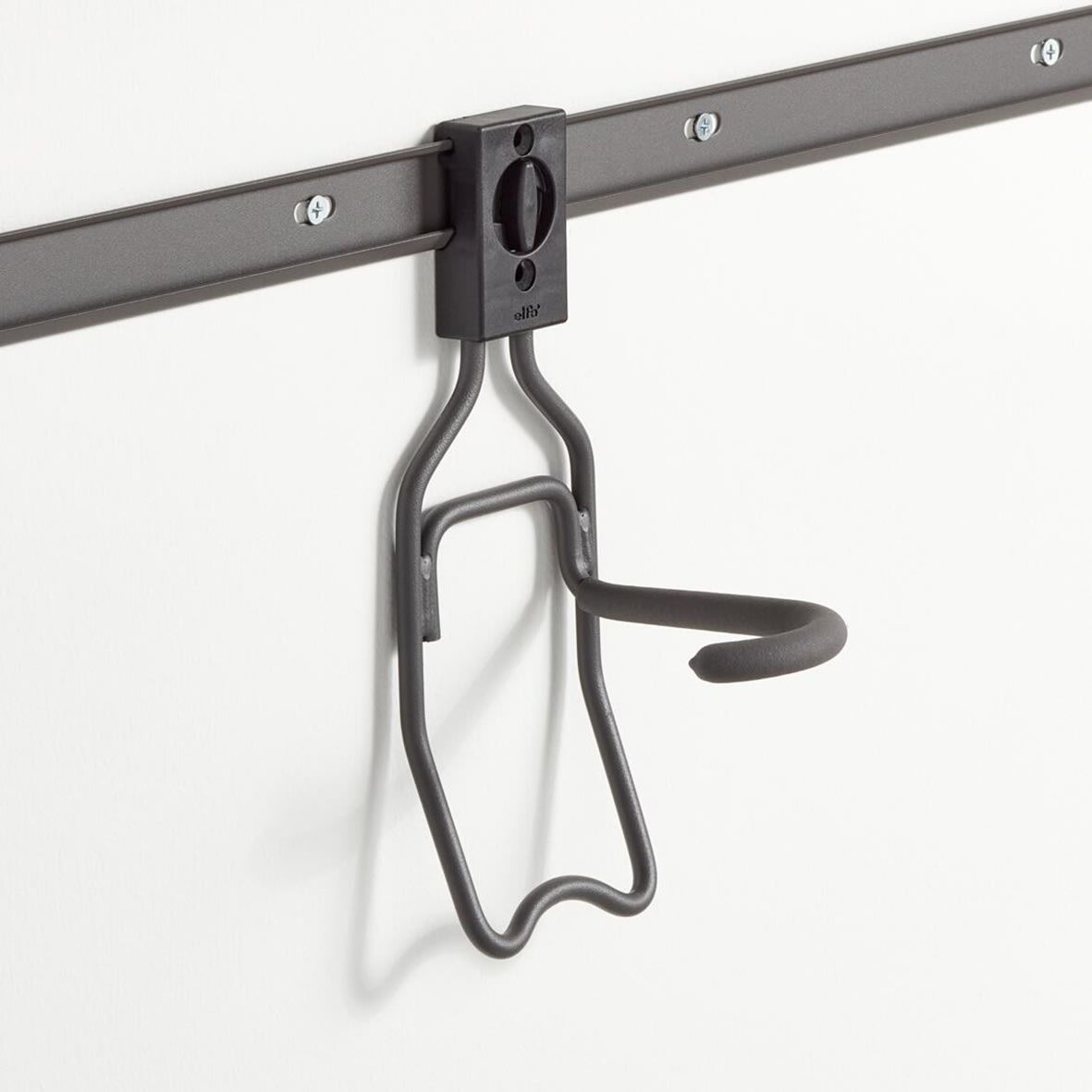 Garage+ Storage Top Track System - Vertical Bike Hook for Storage Track - Matt Grey - view 2