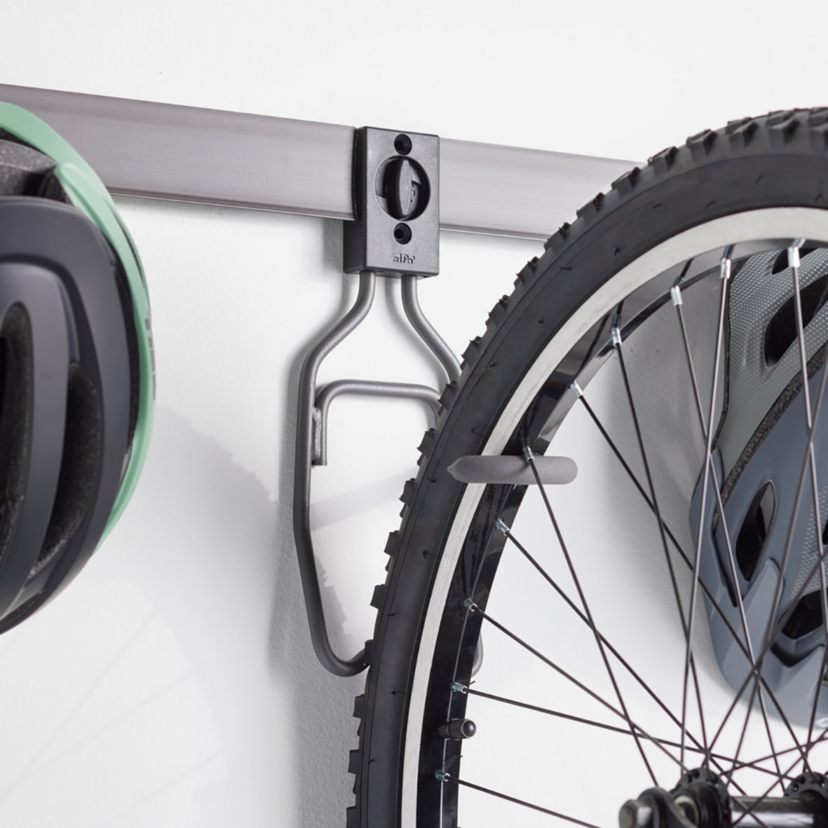 Garage+ Storage Top Track System - Vertical Bike Hook for Storage Track - Matt Grey - view 3