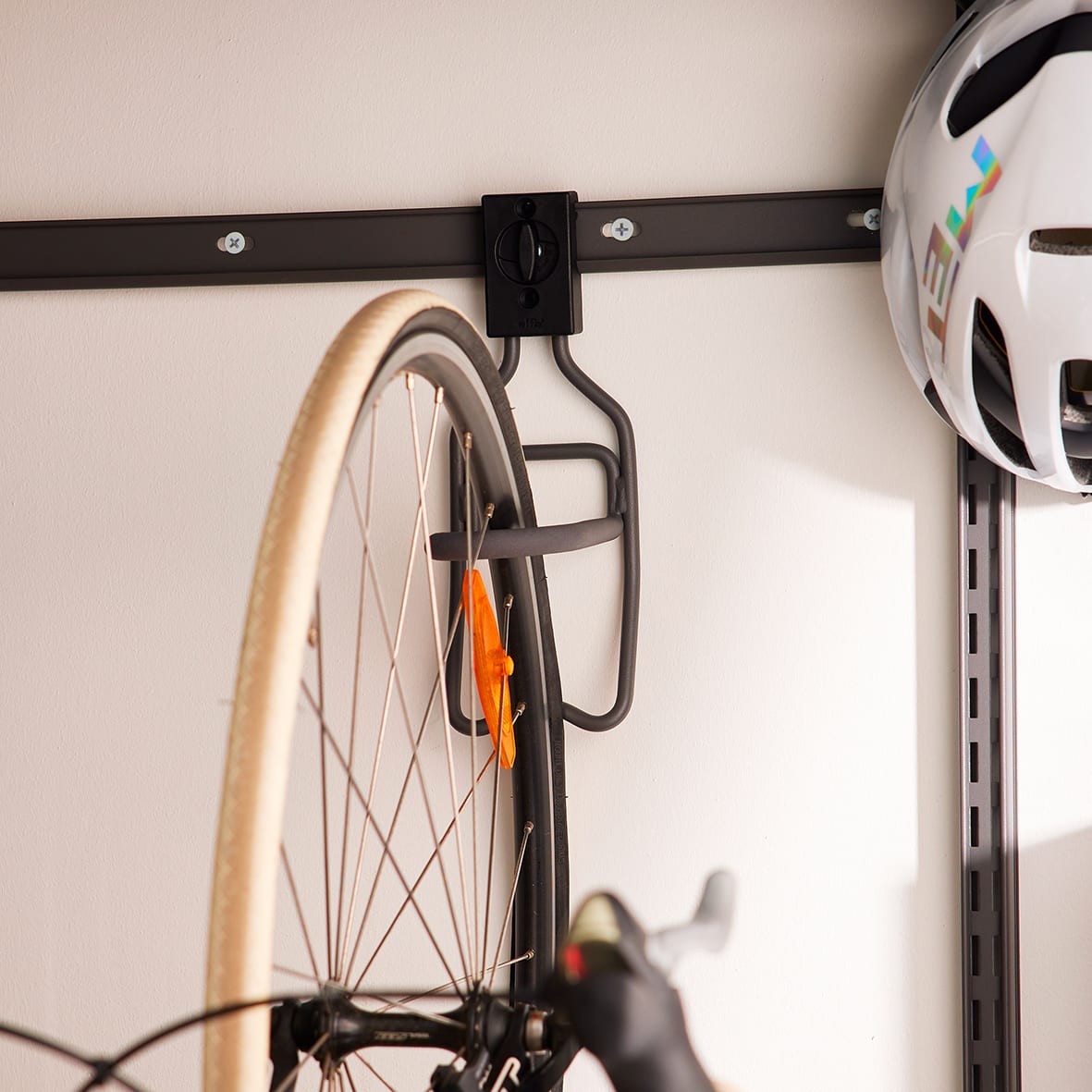 Garage+ Storage Top Track System - Vertical Bike Hook for Storage Track - Matt Grey - view 4
