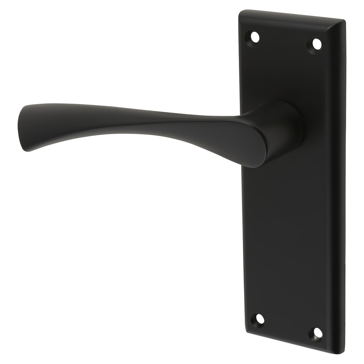 Brass Matt Black Latch Door Handles - Venti Range - 150 x 50mm - view 2