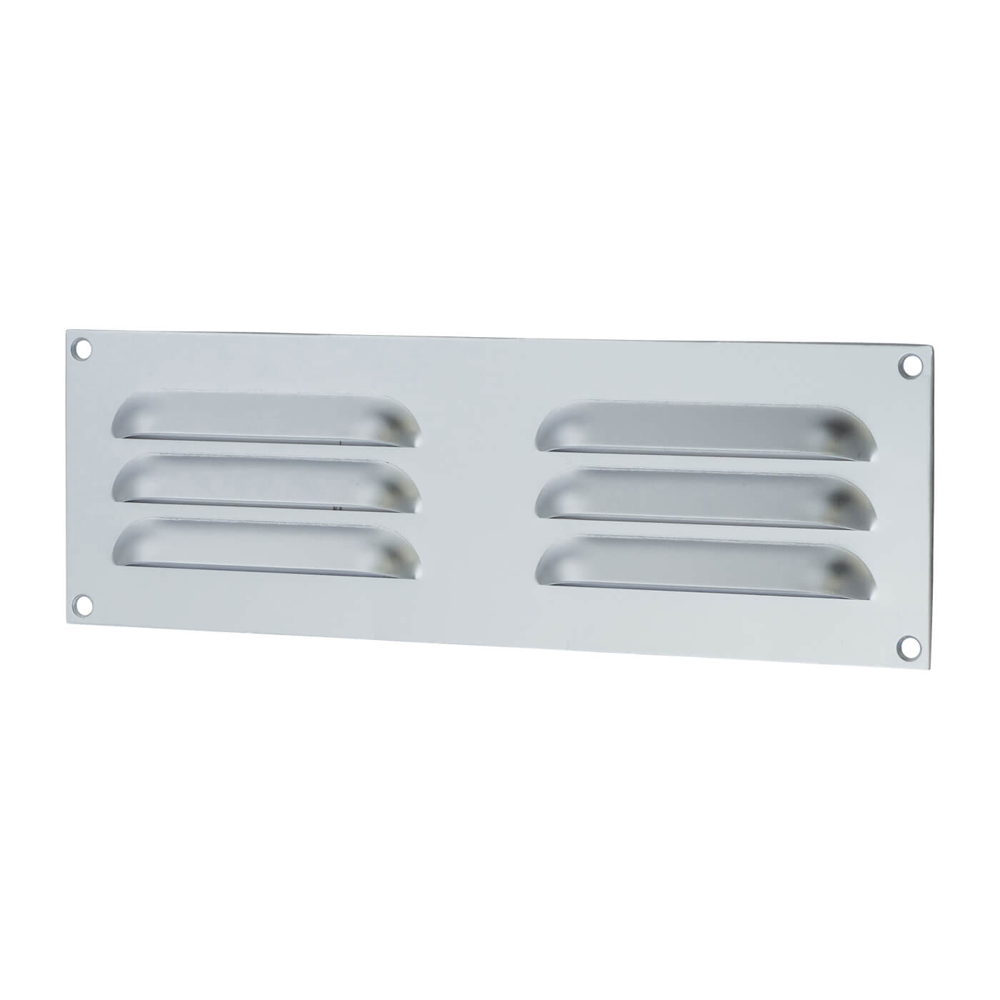 Hooded Louvre Vent - 229 x 76mm - 3973mm² Free Air Flow - Satin Aluminium - view 2