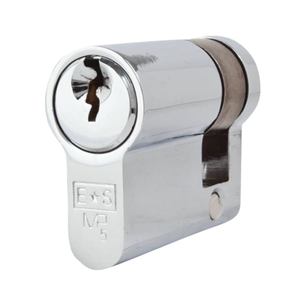5 Pin 40mm Euro Single Cylinder - 30 + 10mm - Polished Chrome - Keyed Alike - view 2