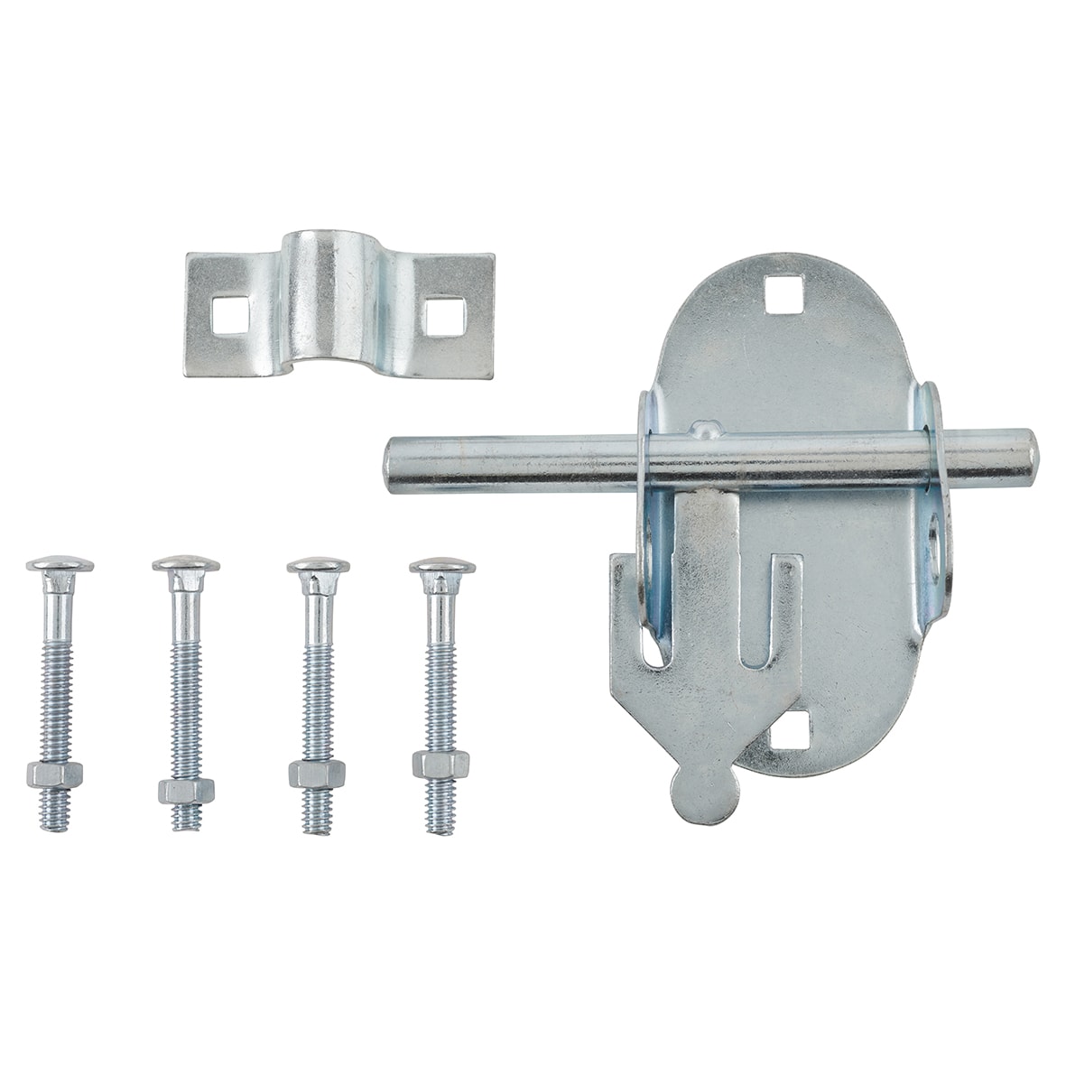 Brenton Upright Oval Gate Padlock Bolt - 100mm Length - Bright Zinc Plated - view 2