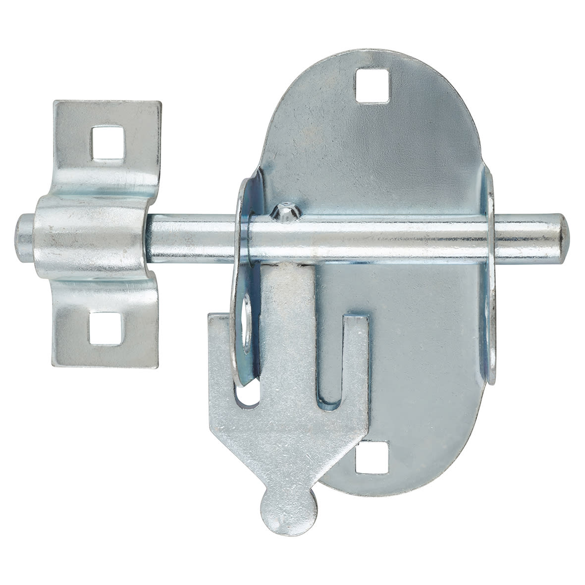 Brenton Upright Oval Gate Padlock Bolt - 100mm Length - Bright Zinc Plated - view 3