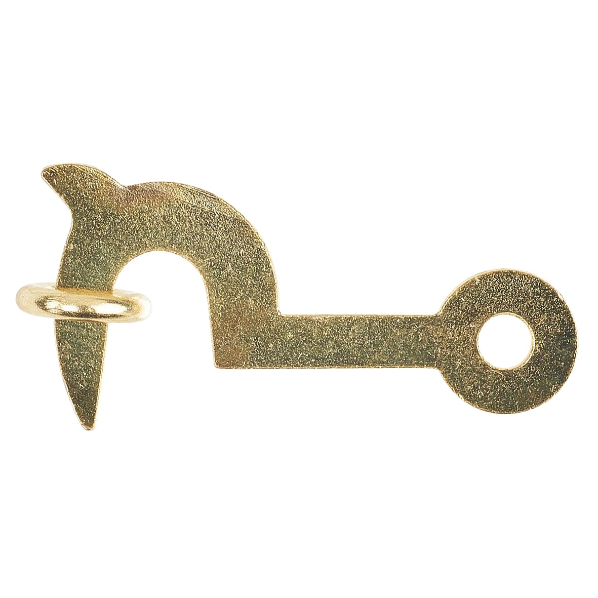 Cabin Hook Style Cabinet Catch - 30mm Length - Polished Brass - Pack of 2 - view 2