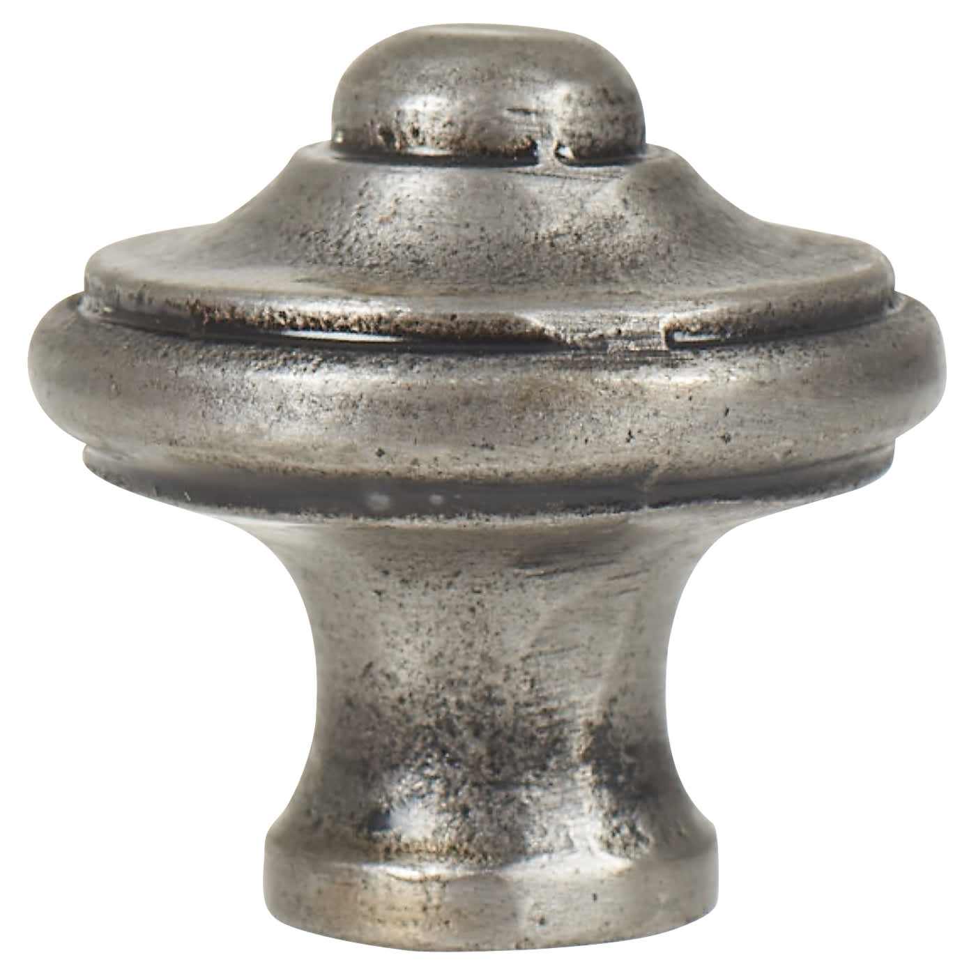 Button Round Cabinet Knob - 35mm Diameter - Pewter Effect - view 3