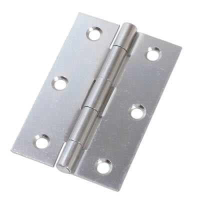 Steel Butt Door Hinge - 89 x 58mm - Zinc Plated - Pair - view 2