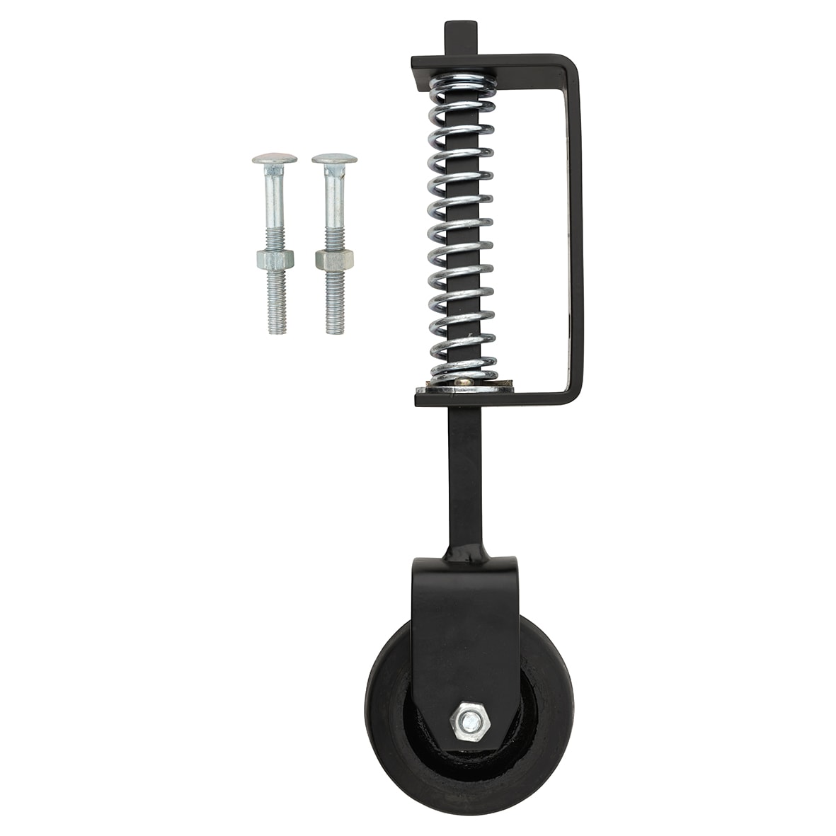 Heavy Duty Spring Loaded Gate Wheel - 368mm Height - Epoxy Black - view 2