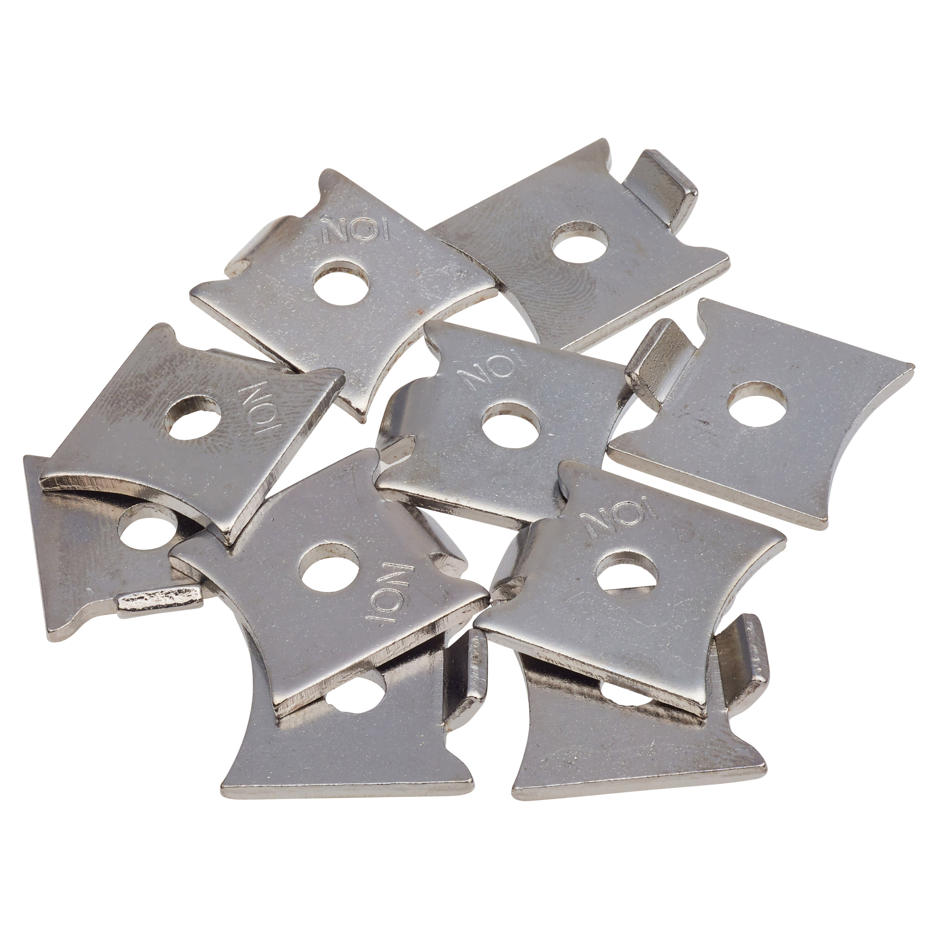 Standard Raised Bookcase Clip - Polished Nickel Plated - Pack of 10 - view 3