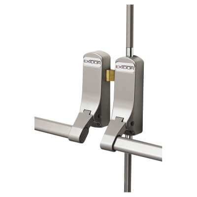 285 Rebated Double Door Panic Bar Set - Metal Door - view 2