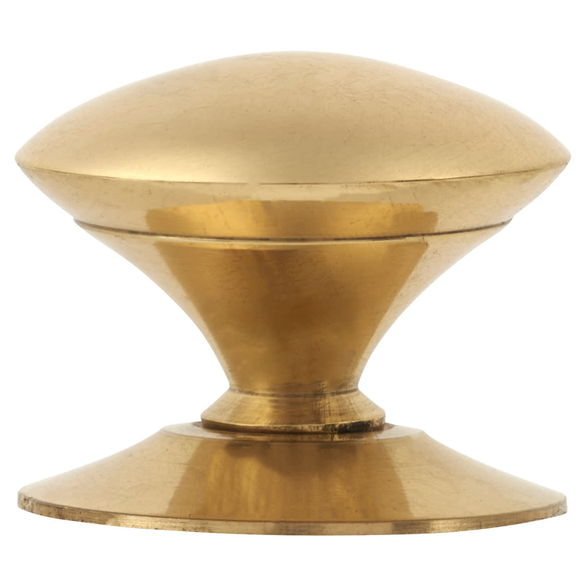 Budget Victorian Round Cabinet Knob - 25mm Diameter - Polished Brass - view 2