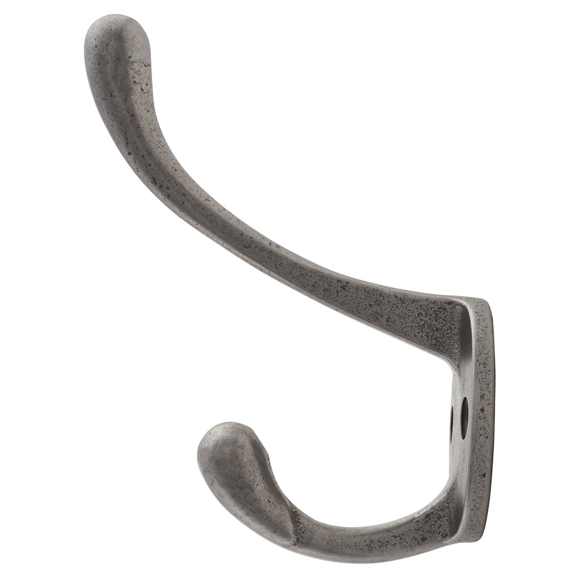 Victorian Single Hat & Coat Hook - 80 x 35mm - Antique Iron - view 2