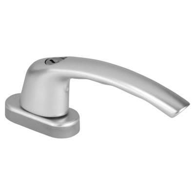 uPVC/Timber Tilt & Turn Espagnolette Locking Multipoint Window Handle - Dual - Anodised Silver - view 2