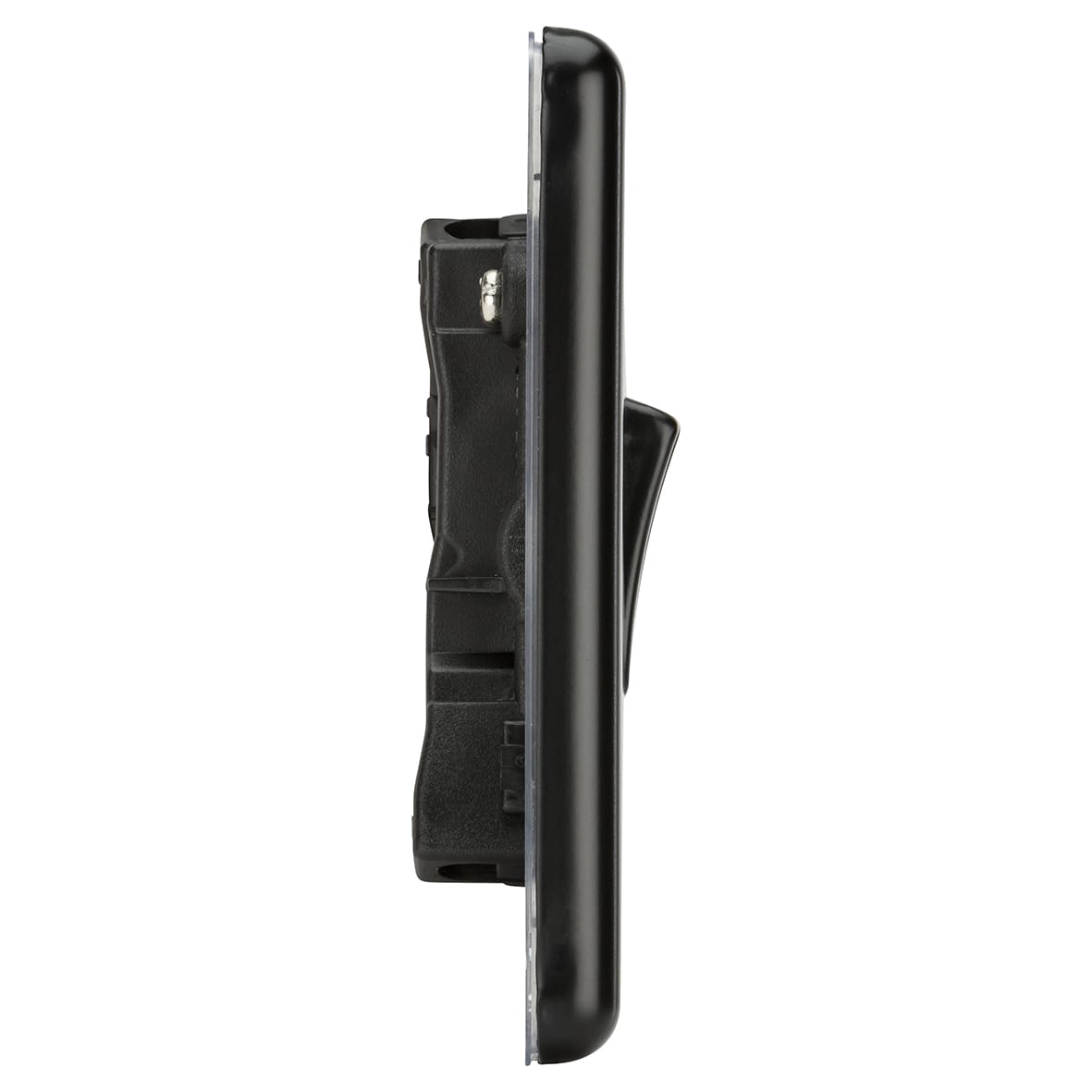 10AX 3 Gang 2 Way Round Edge Light Switch - Matt Black - view 3