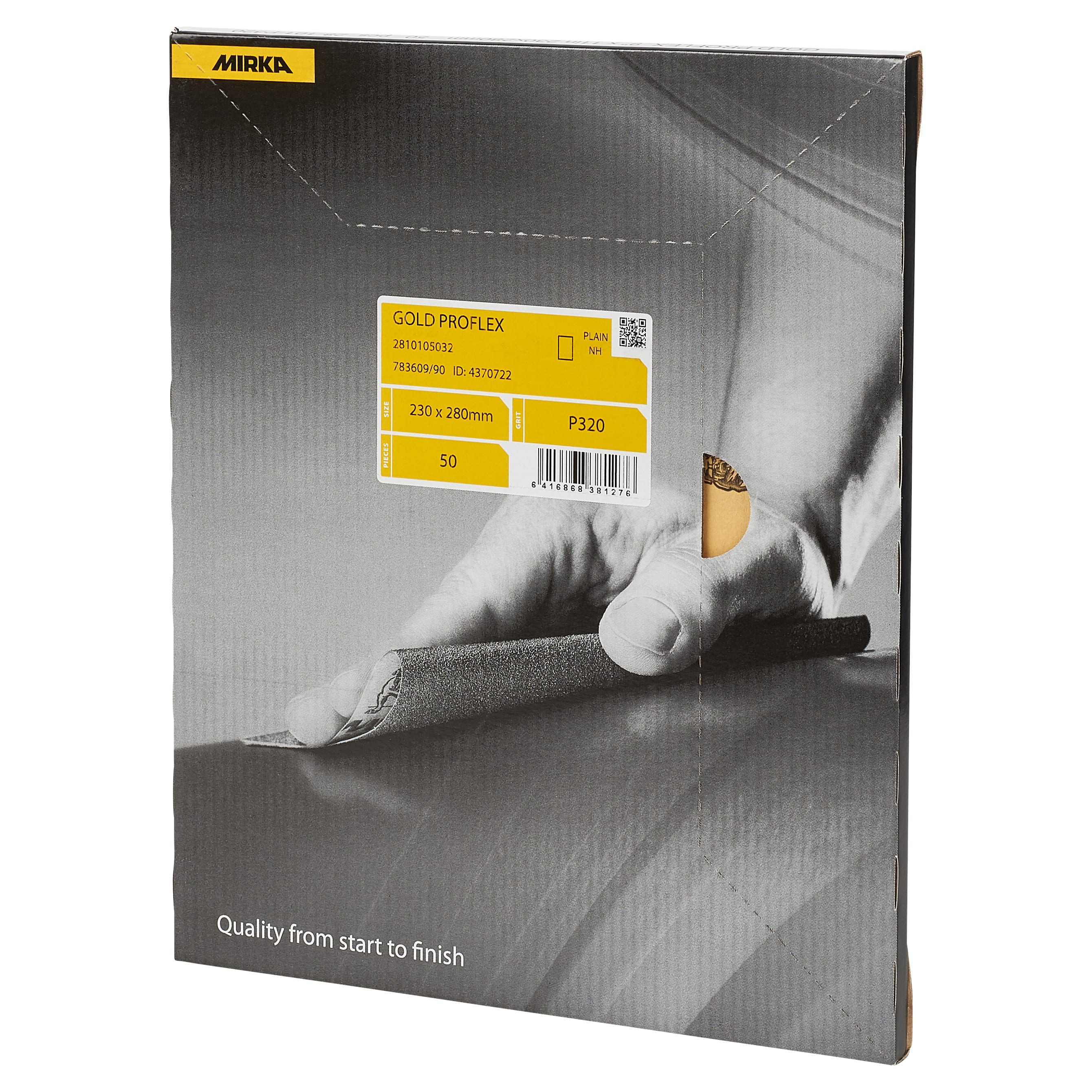 Gold Proflex Sanding Sheets - 230 x 280mm - Grit P320 - Pack of 50 - view 3