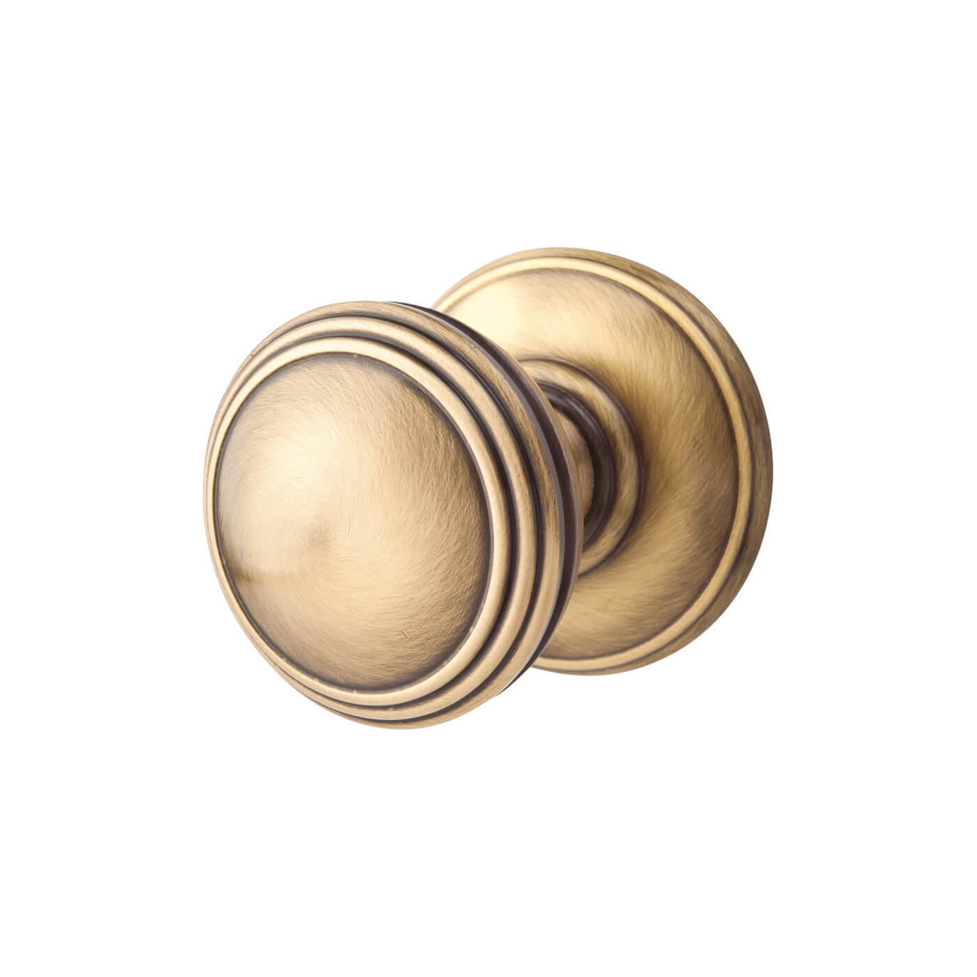 Florentine Bronze Rimmed Mortice Door Knob - 70mm Rose Diameter - Delamain Range - view 2