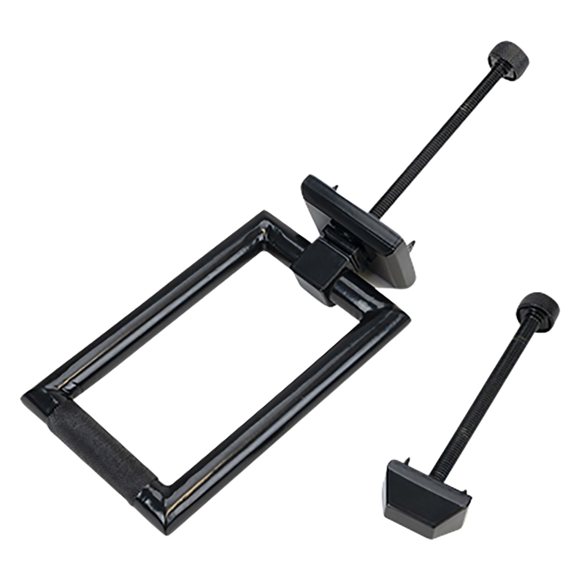 Brompton Rectangular Knurled Door Knocker - Black - 145 x 90mm - view 3