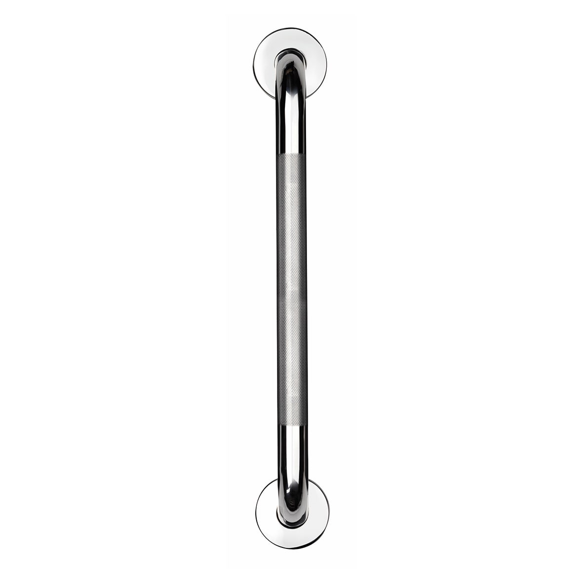 32mm Stainless Steel Grab Rail with Anti-Slip Grip - 450mm Length - Polished Chrome - view 2