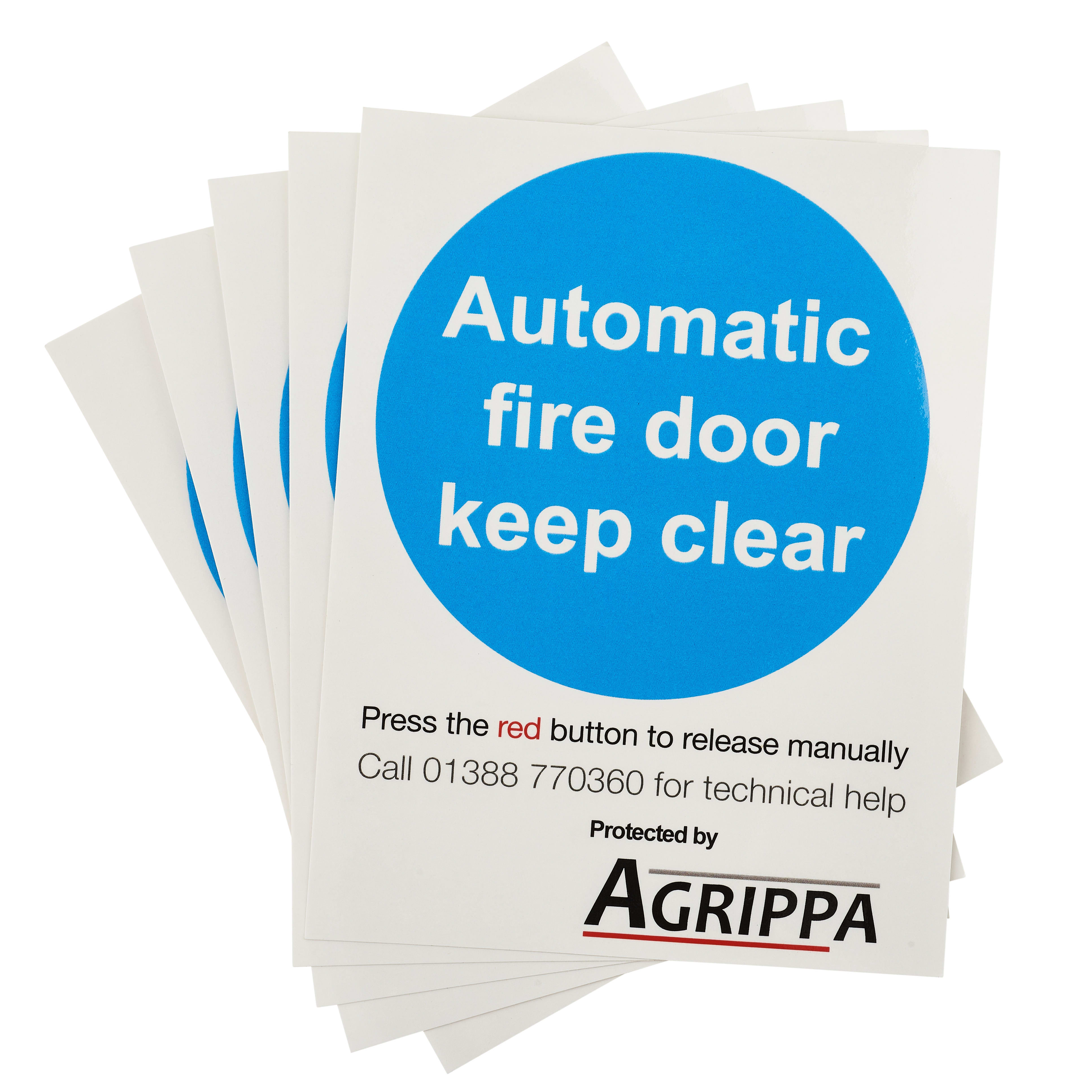 Fire Door Holder Stickers - Pack of 5 - view 2