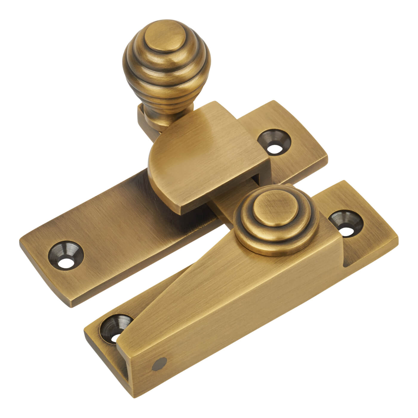 Marcus Straight Quadrant Arm Sash Window Fastener - 69 x 20mm - Antique Brass - view 2