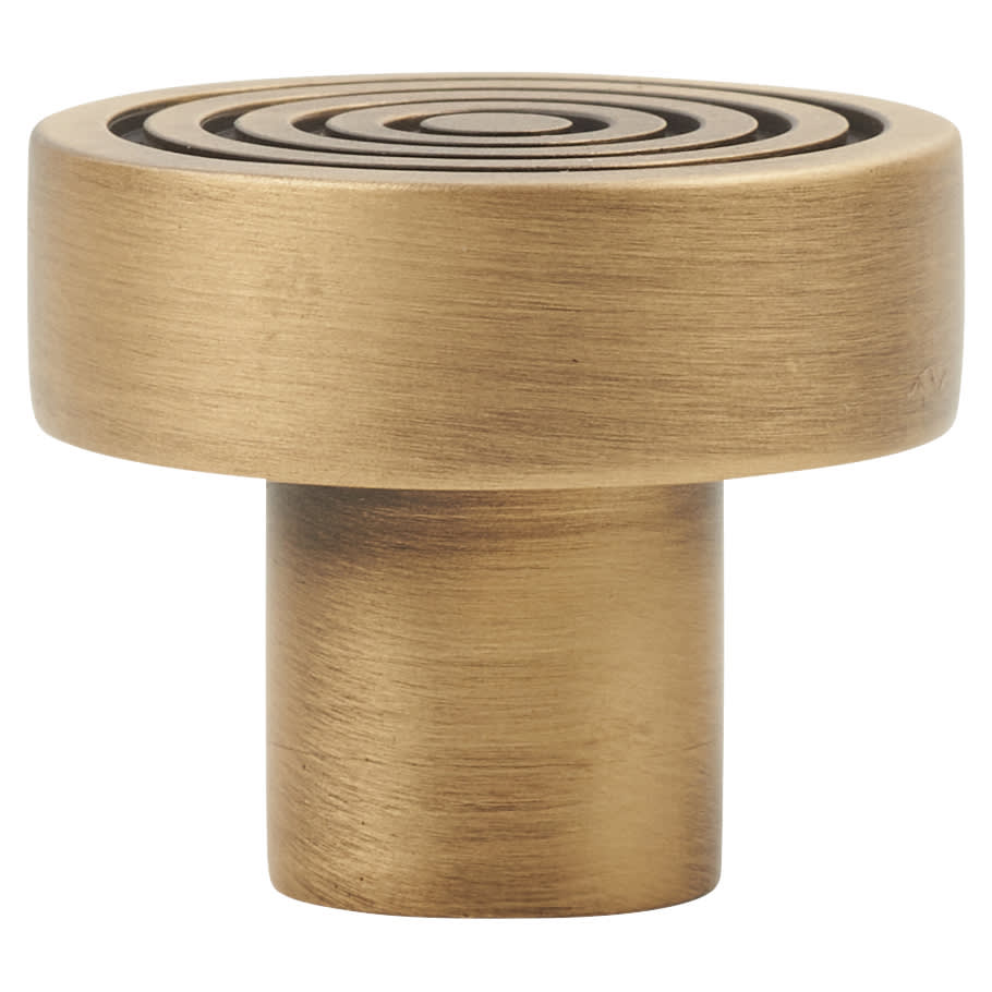 Hoxton Murray Round Cabinet Knob - 30mm Diameter - Antique Brass - view 2