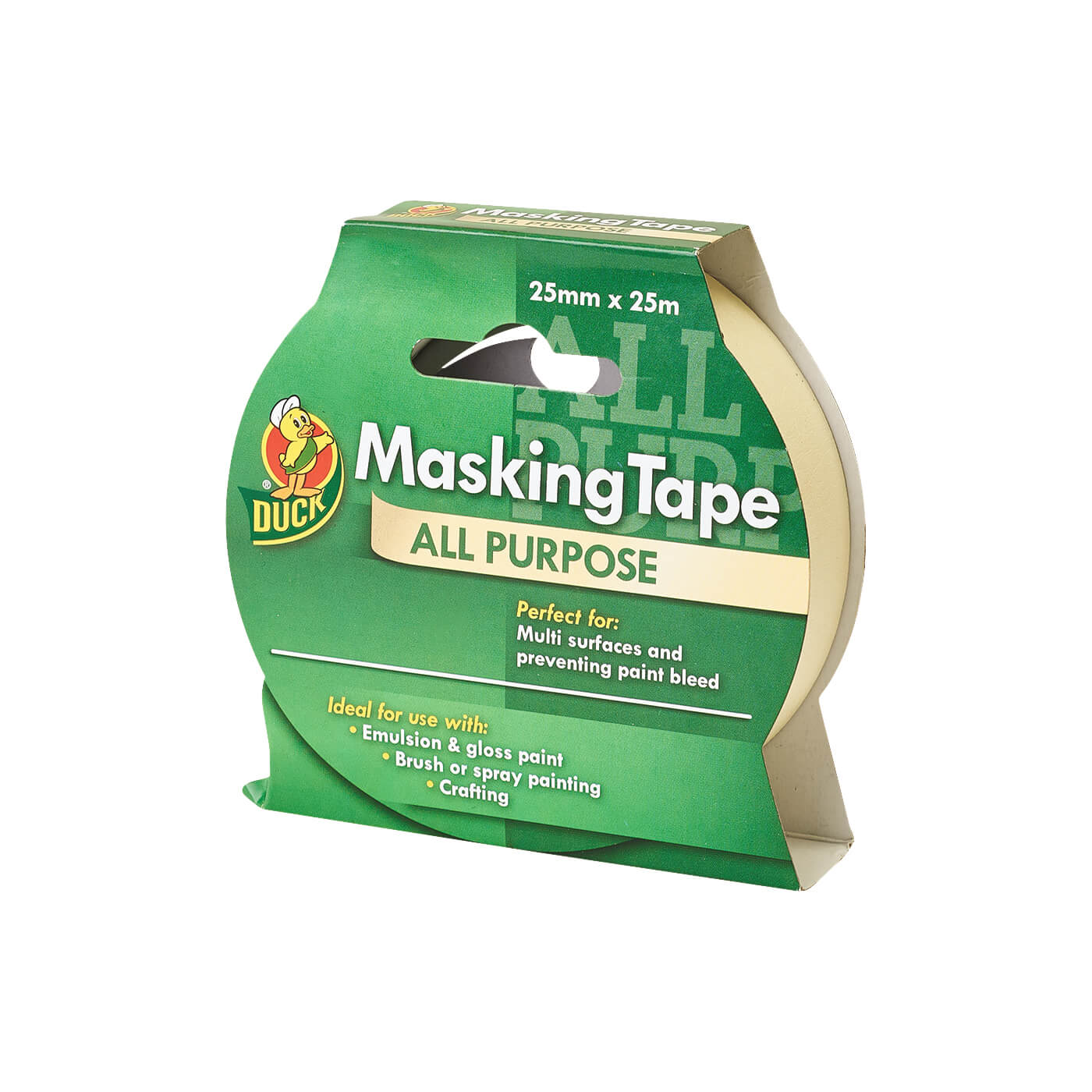 Duck Tape All Purpose Masking Tape - 25mm x 25m - Beige - view 2