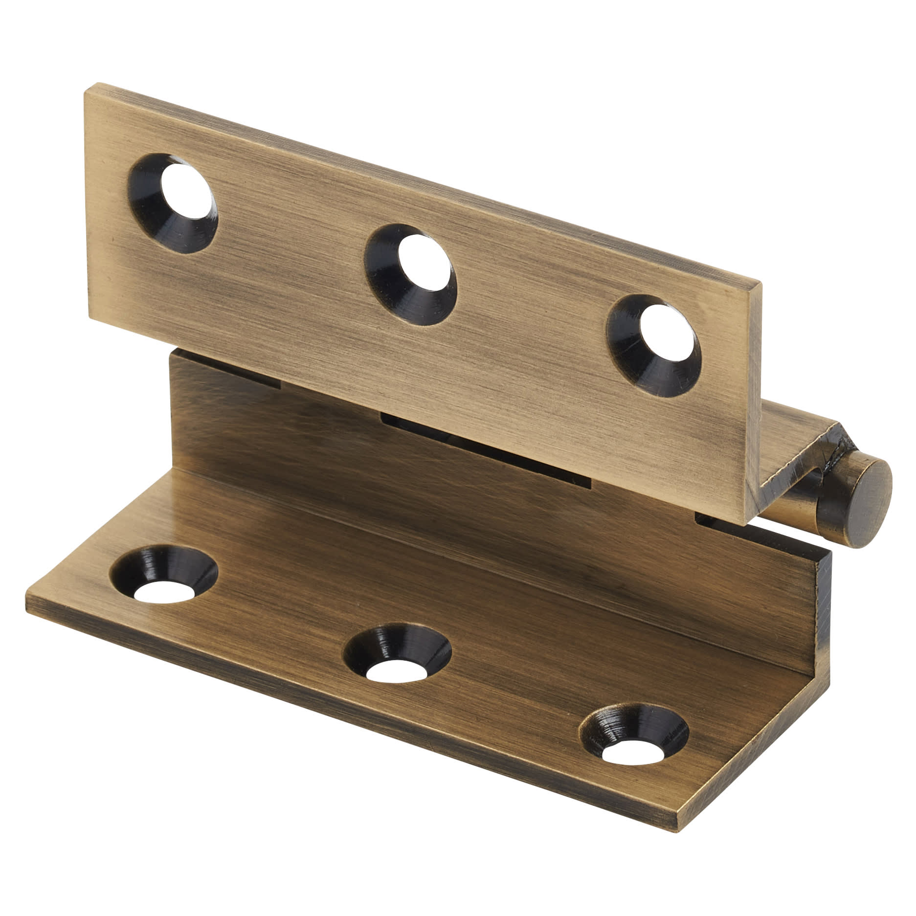 Cranked Ball Bearing Storm Proof Casement Window/Door Hinge - 64 x 2.5mm - Antique Brass - Pair - view 3