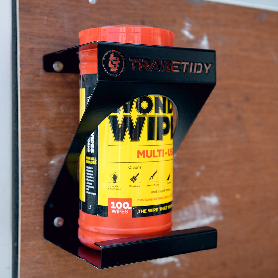Wipe Tub Holder - 150 x 220 x 145mm - Black - view 2