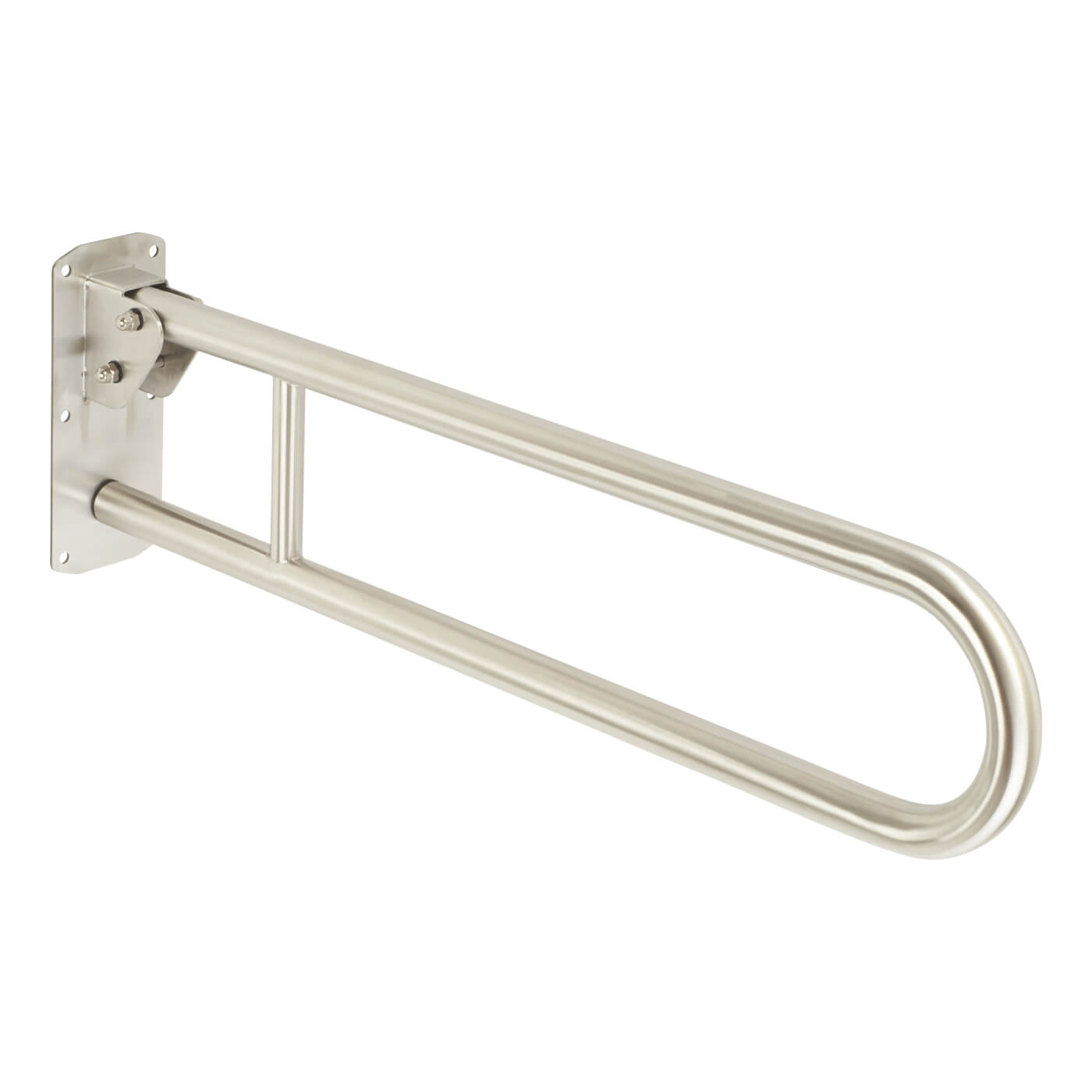 Hinged Support Grab Rail - 800 x 200mm - Satin Stainless Steel - view 2