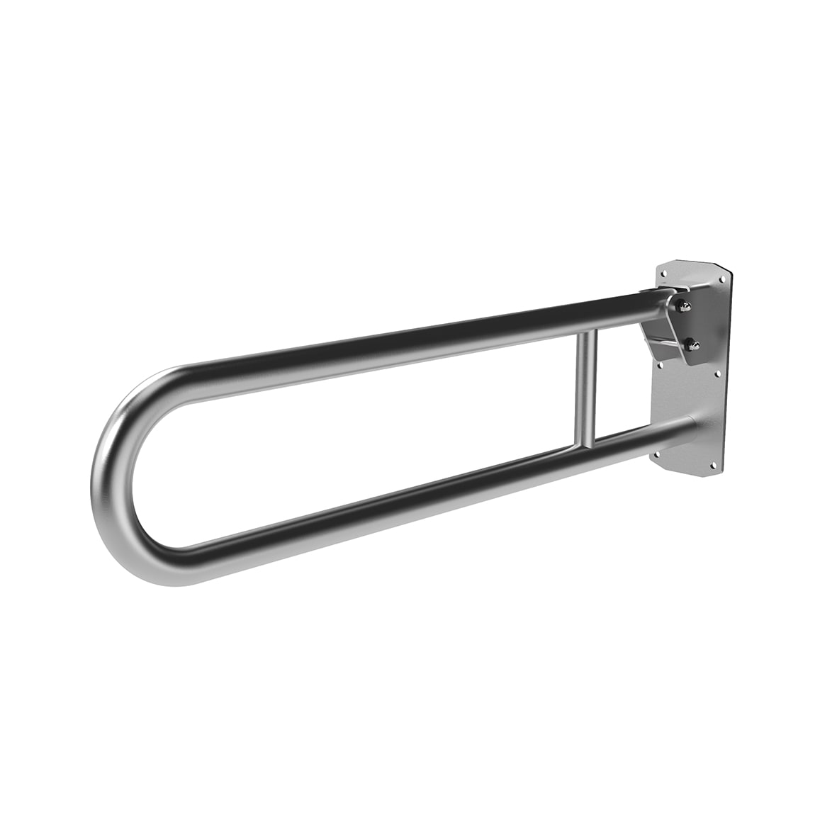 Hinged Support Grab Rail - 800 x 200mm - Satin Stainless Steel - view 3