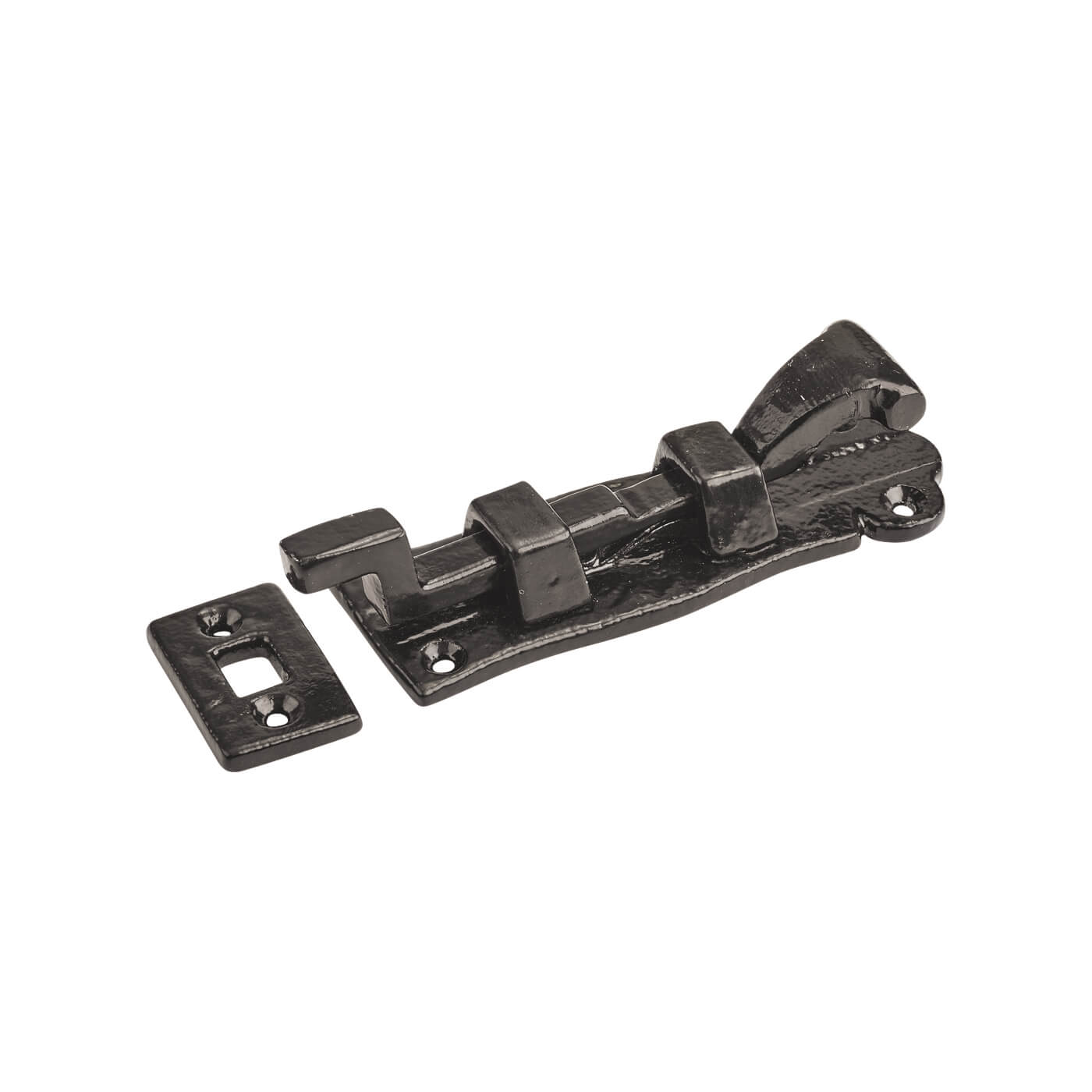 Elan Metalised Antique Black Iron Necked Barrel Bolt - Blacksmith Range - 112 x 37mm - view 2