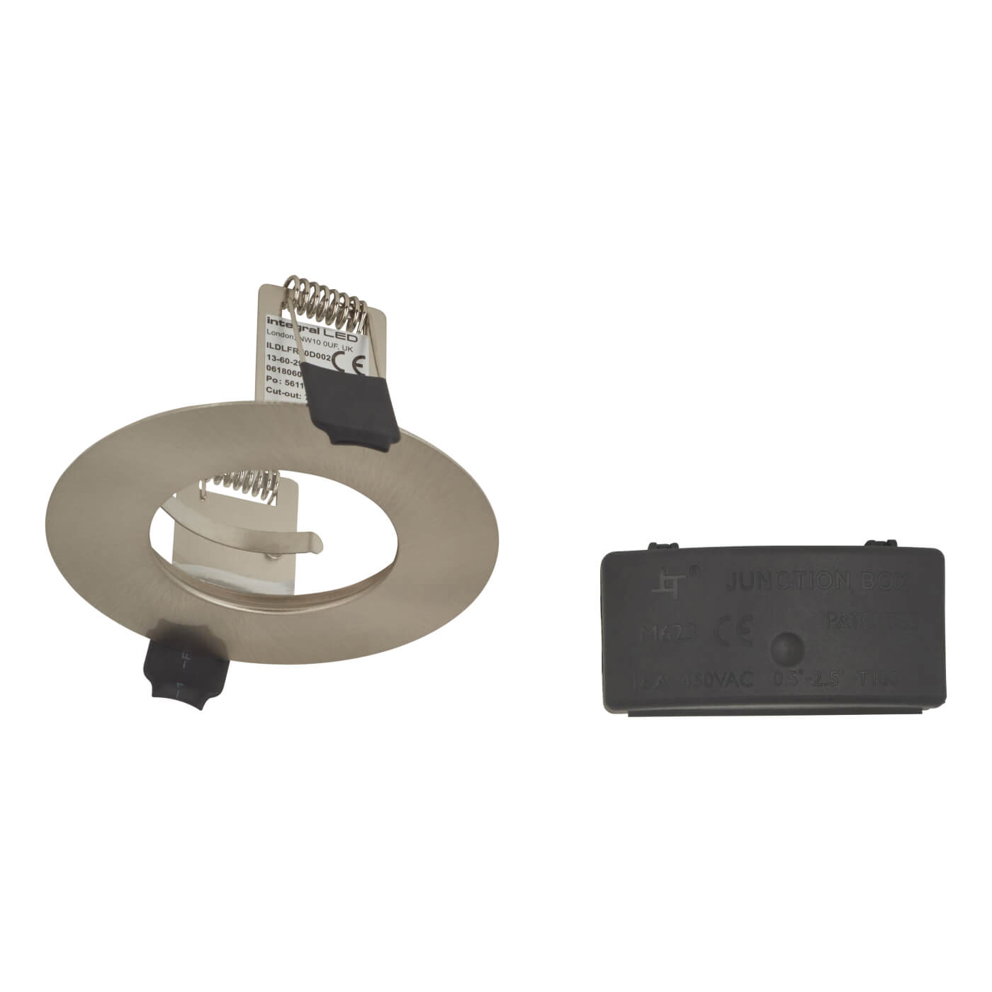 LED Evofire Fire Rated LED Fixed Downlight with Holder - Satin Nickel - view 2