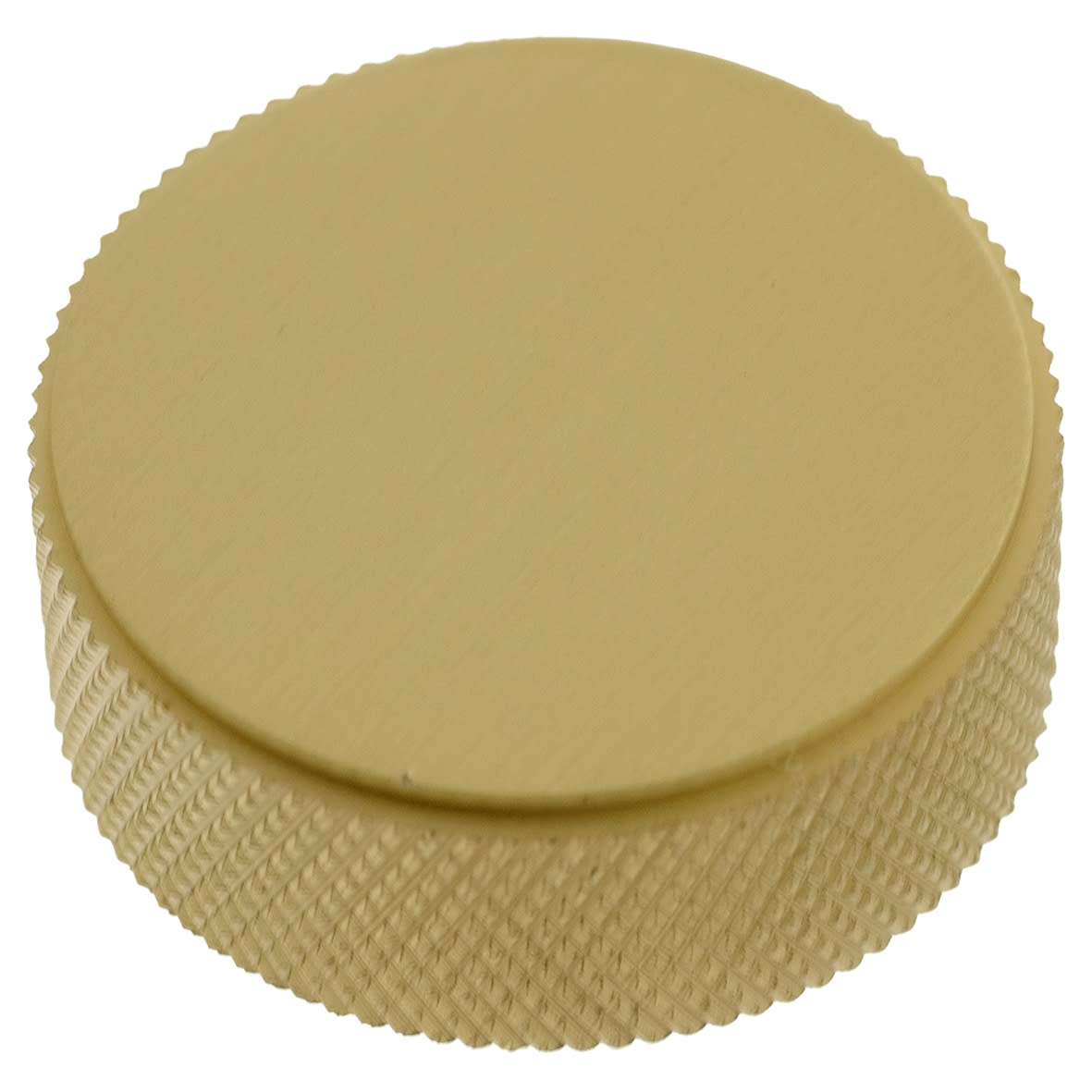 Millhouse Brass Hargreaves Knurled Round Cabinet Knob - 35mm Diameter - Satin Brass - view 3