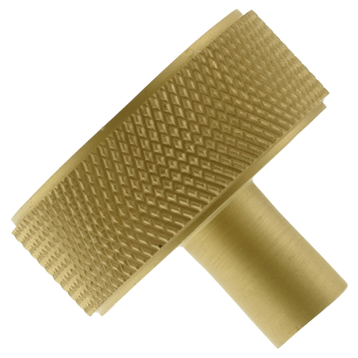 Millhouse Brass Hargreaves Knurled Round Cabinet Knob - 35mm Diameter - Satin Brass - view 4