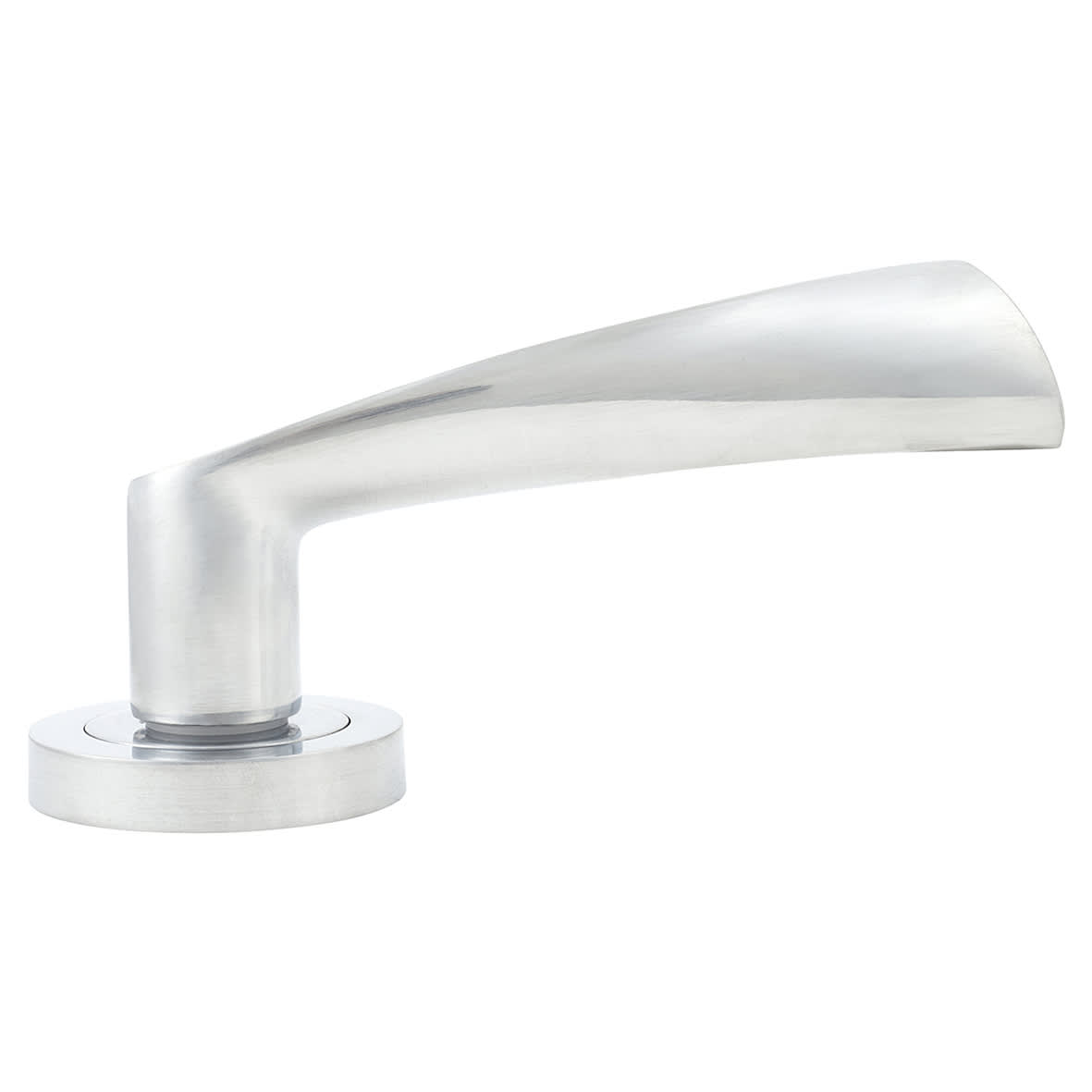 Satin Chrome Door Handles on Round Rose - Knightsbridge Range - view 4