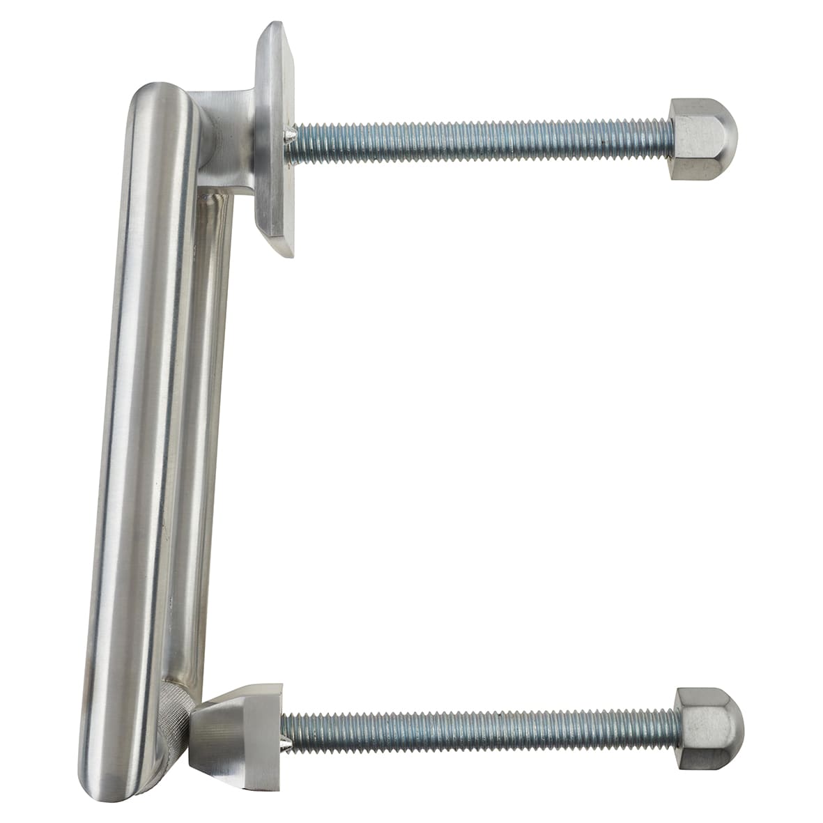 Rectangular Knurled Door Knocker - Satin Chrome - 145 x 100mm - view 2