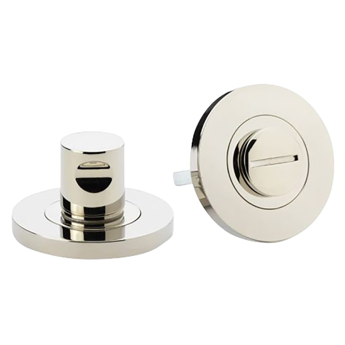Bathroom Turn & Release - 50mm Diameter - Polished Nickel - view 4