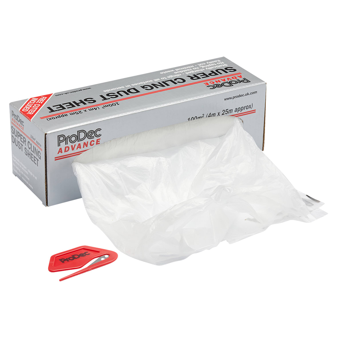 Super Cling Polythene Dust Sheet Roll - 25m x 4m - view 3