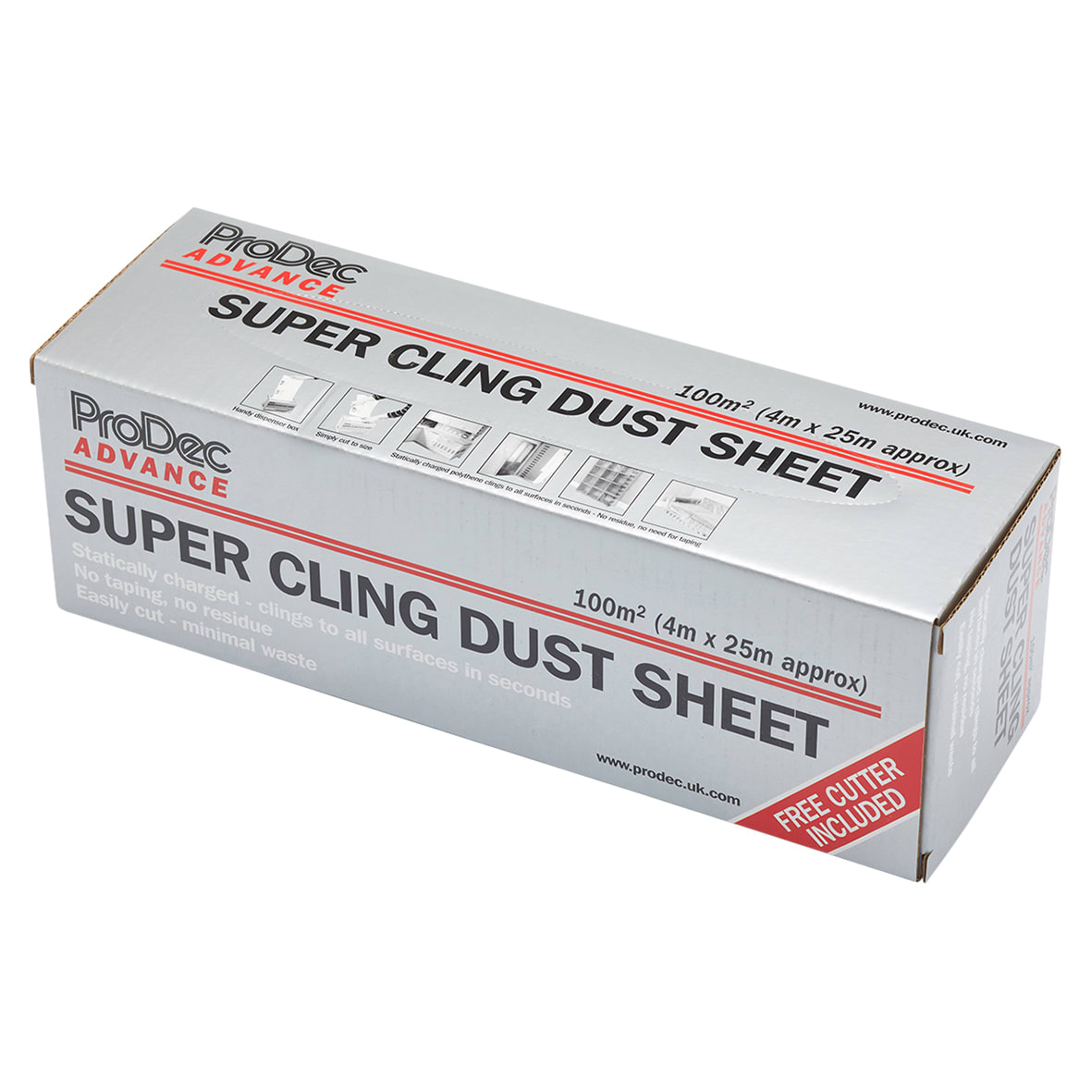 Super Cling Polythene Dust Sheet Roll - 25m x 4m - view 5