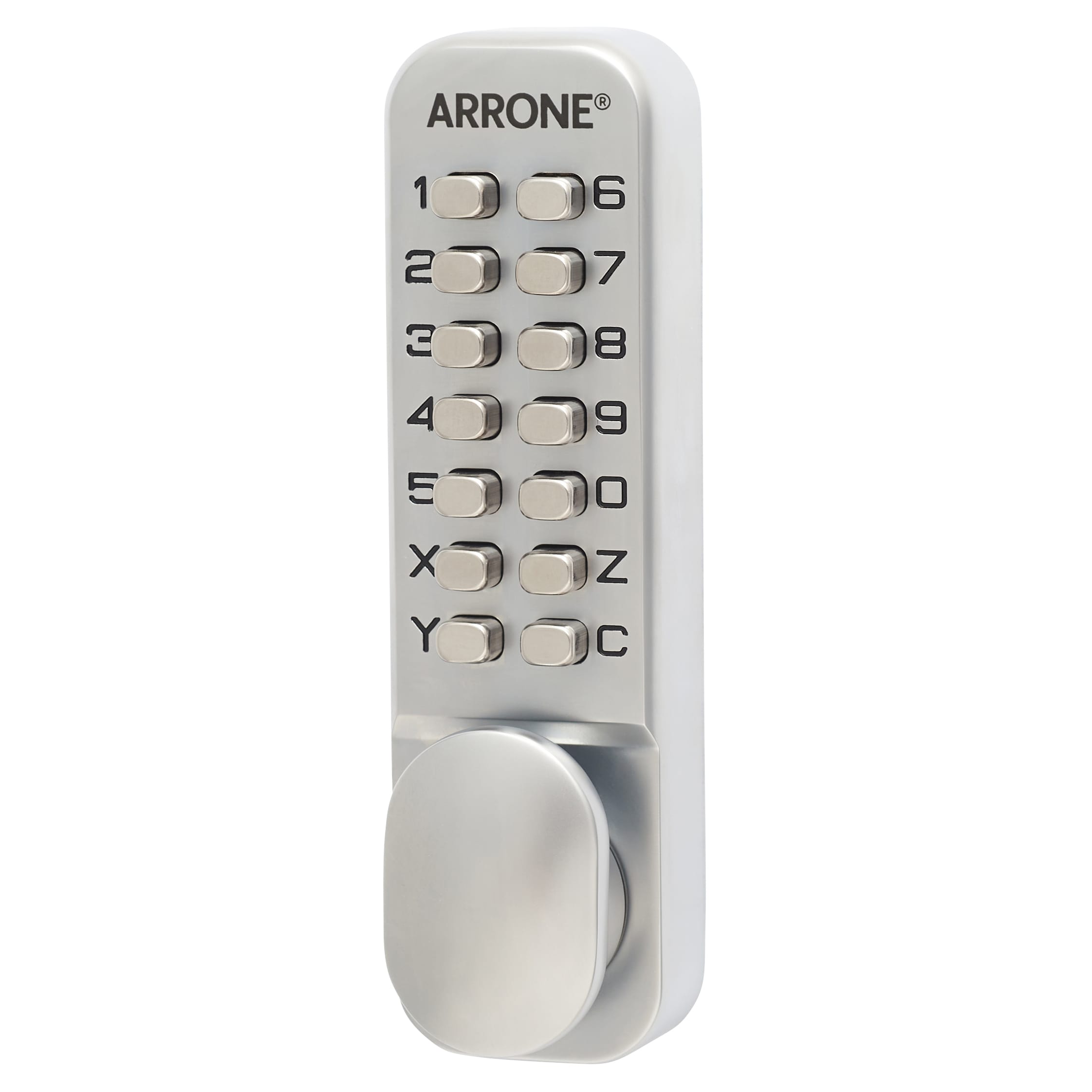 Fire Rated Mechanical Code Lock - Holdback Option - Satin Chrome - view 4