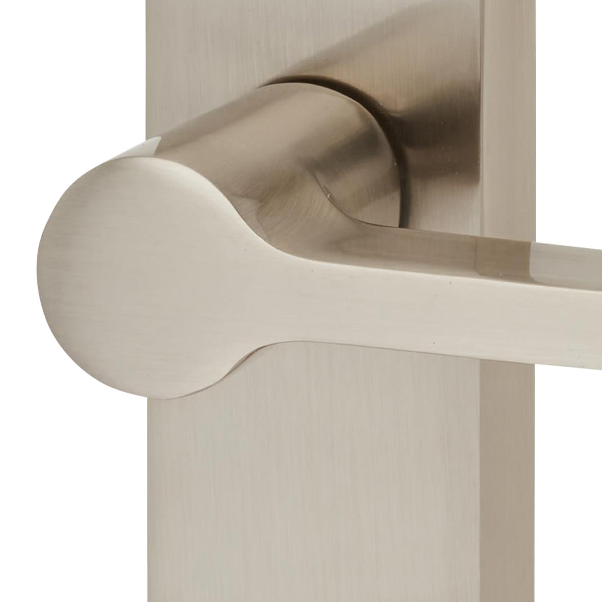 Satin Nickel Bathroom Lock Door Handles Pack - Farley Range - view 6